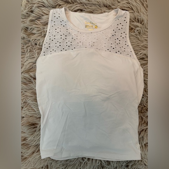 Lilly Pulitzer Tops - Lilly Pulitzer Luxletic Eyelet Tank Top